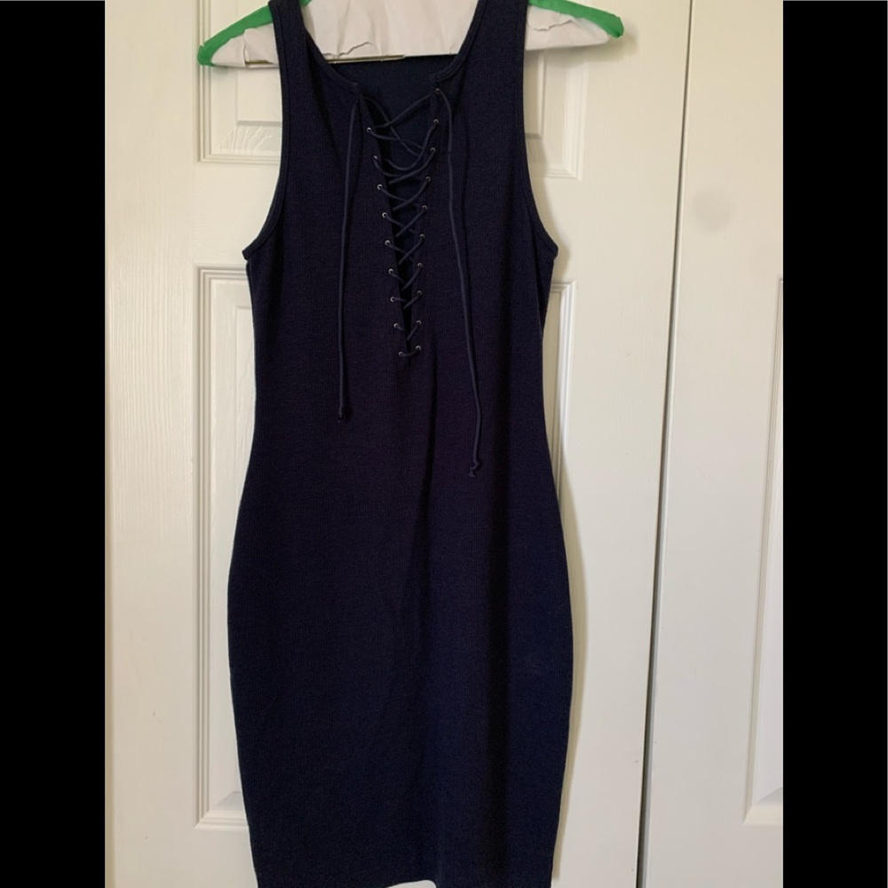 Derek Lam 10 Crosby Navy Blue Sleeveless Dress